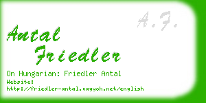 antal friedler business card